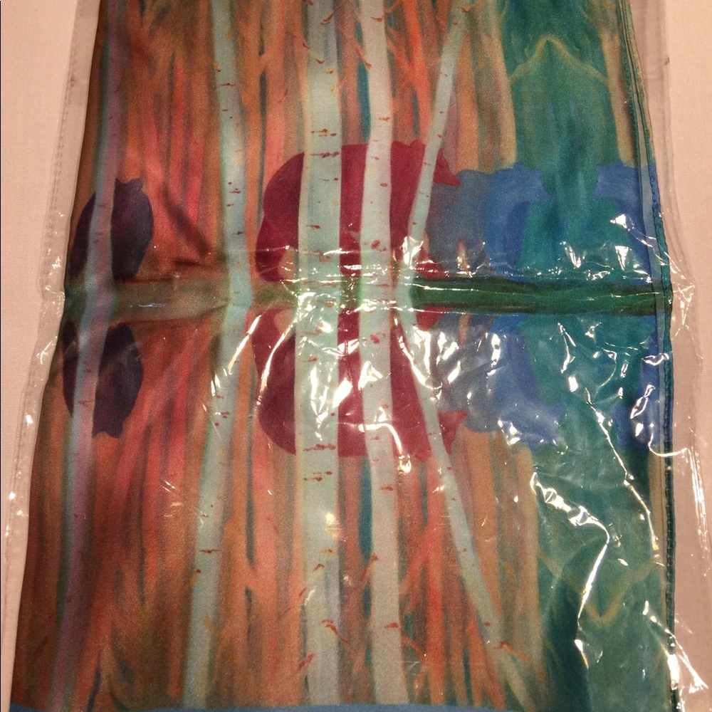 NEW SILK SCARF 100% SILK, 72"x14" pd $85